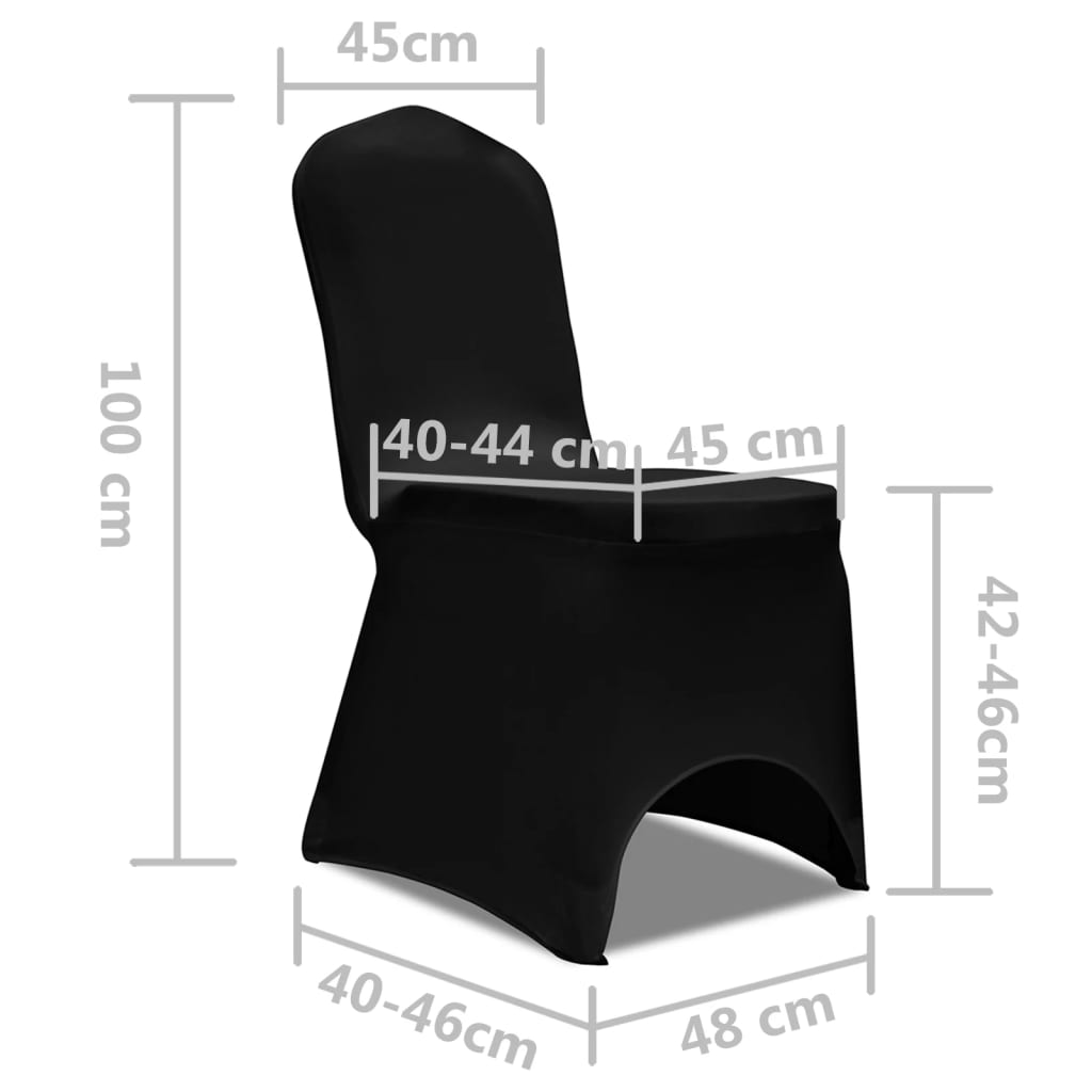 Stoelhoes stretch 4 stuks zwart is nu te koop bij PeponiXL, paradijselijk wonen!