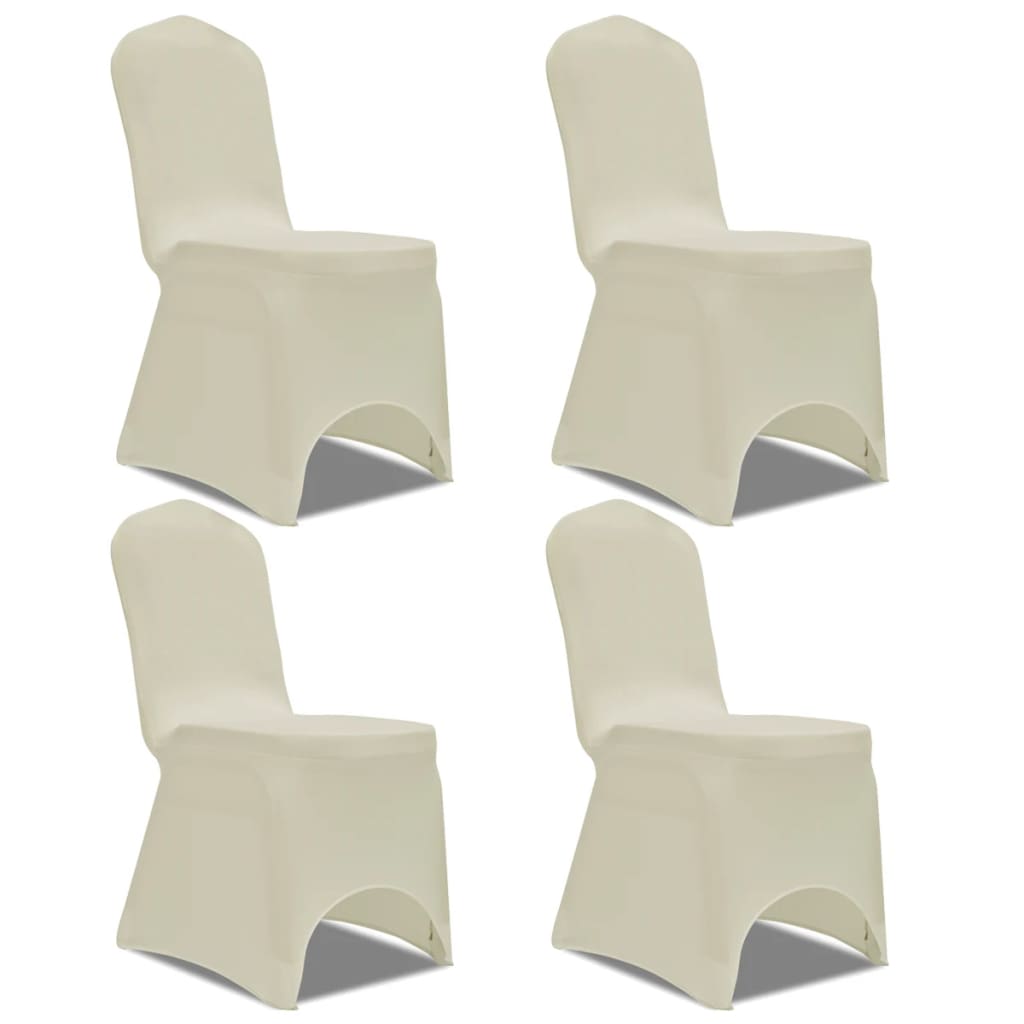 Stoelhoes stretch 4 stuks Crèmekleurig is nu te koop bij PeponiXL, paradijselijk wonen!