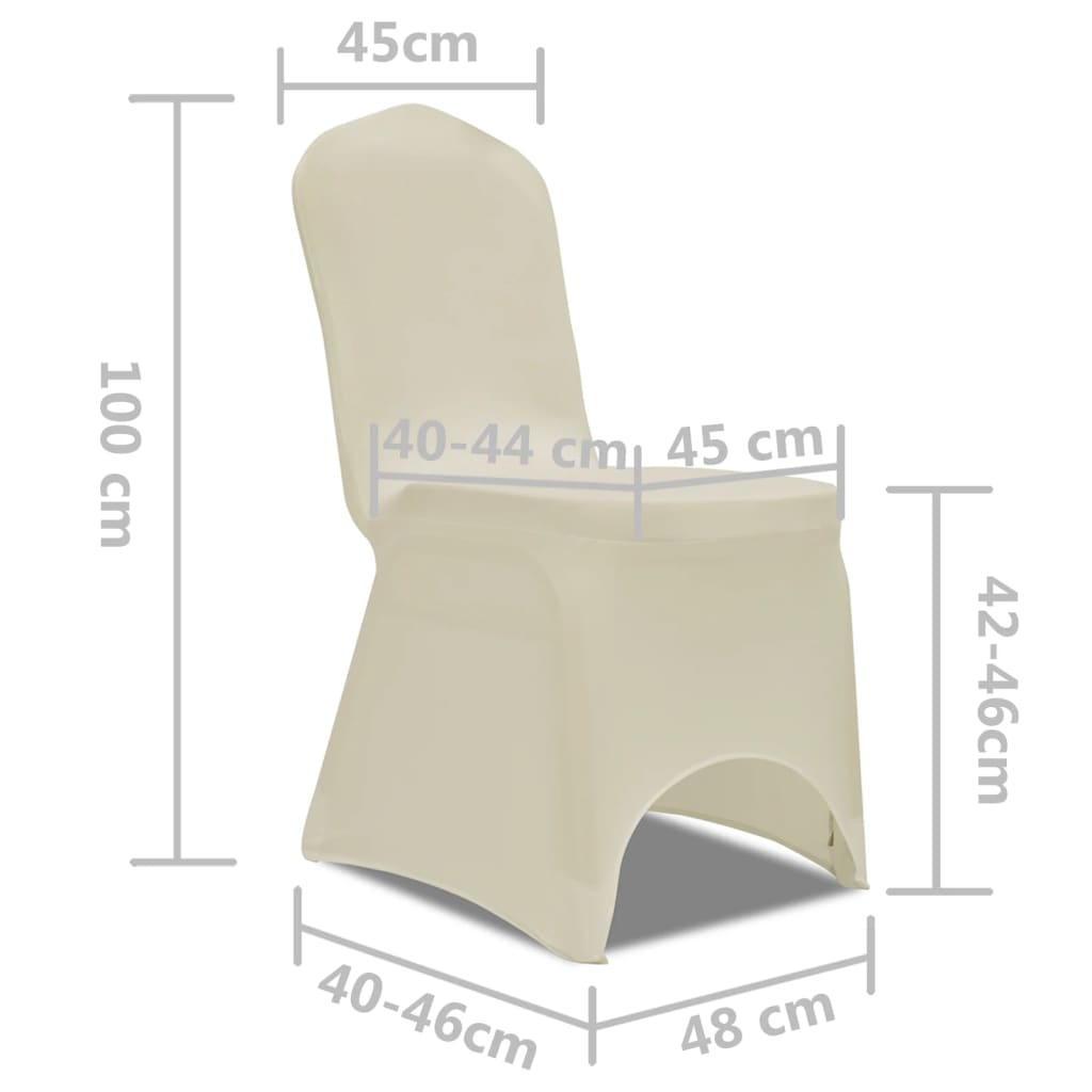 Stoelhoes stretch 4 stuks Crèmekleurig is nu te koop bij PeponiXL, paradijselijk wonen!
