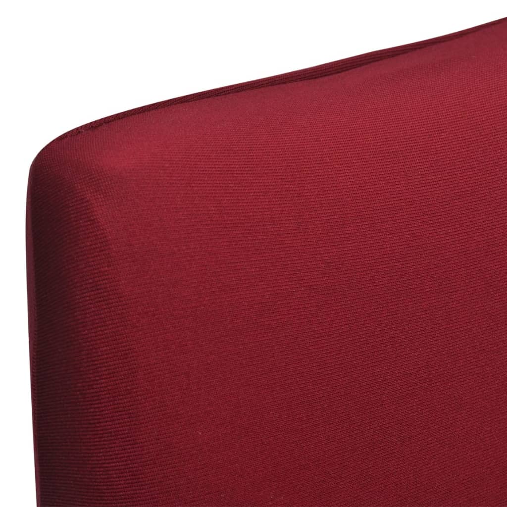 Stoelhoezen 4 st stretch recht bordeaux is nu te koop bij PeponiXL, paradijselijk wonen!
