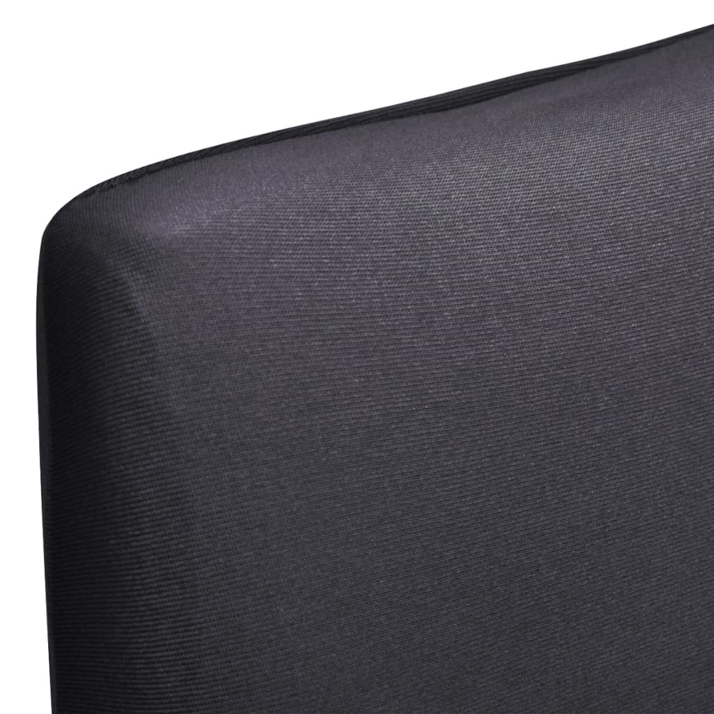 Stoelhoezen 6 st stretch recht antracietkleurig is nu te koop bij PeponiXL, paradijselijk wonen!