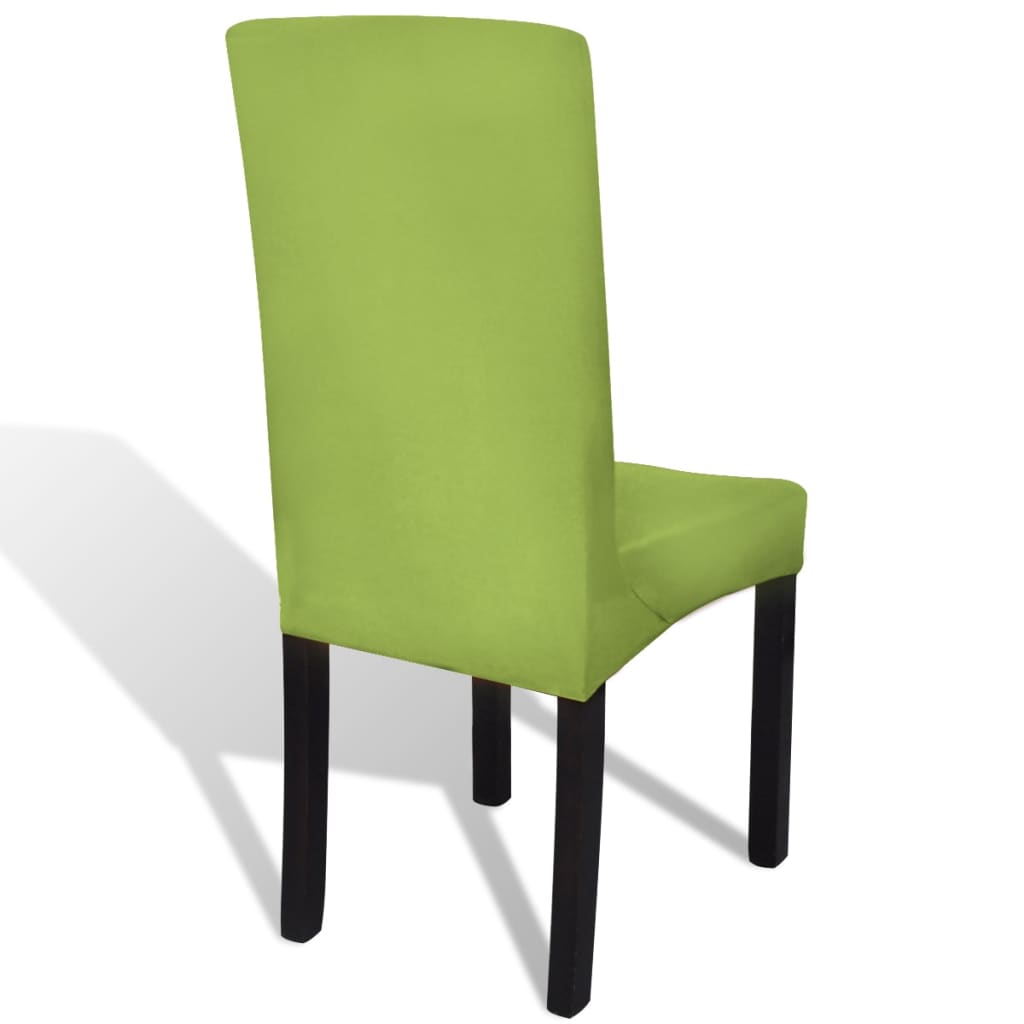 Stoelhoezen 6 st stretch recht groen is nu te koop bij PeponiXL, paradijselijk wonen!