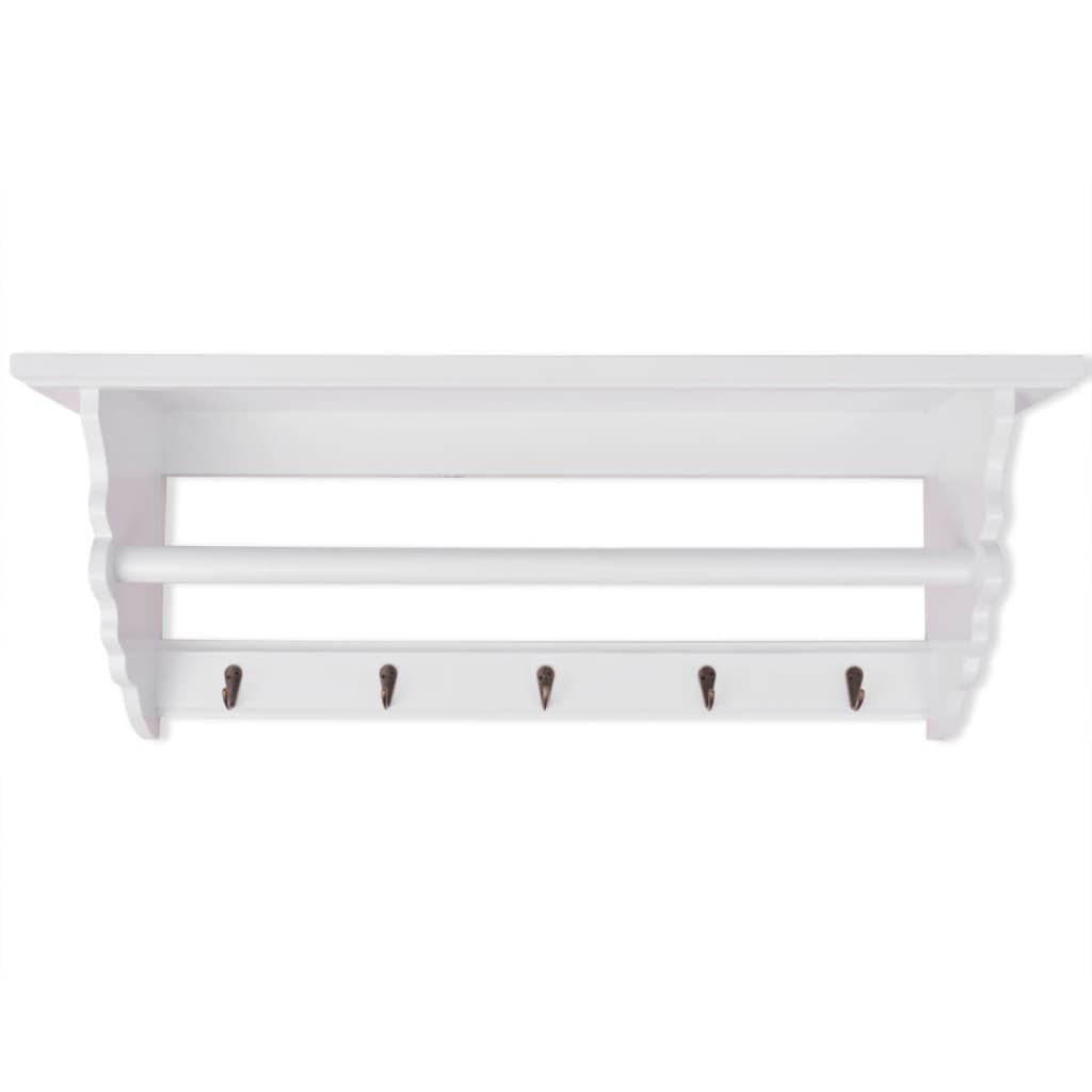 Kapstok barokstijl MDF wit is nu te koop bij PeponiXL, paradijselijk wonen!