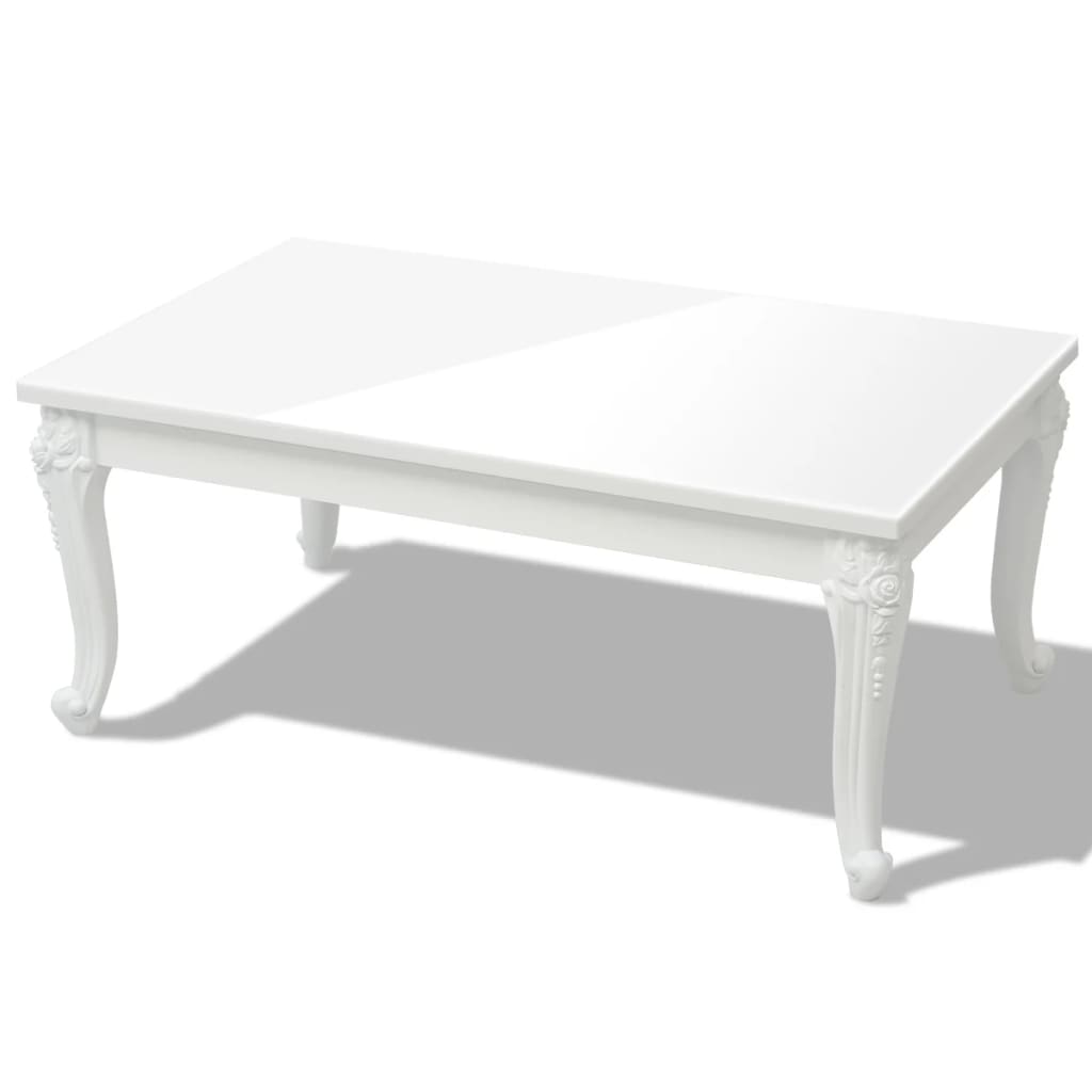 Salontafel 100 x 60 x 42 cm hoogglans wit is nu te koop bij PeponiXL, paradijselijk wonen!