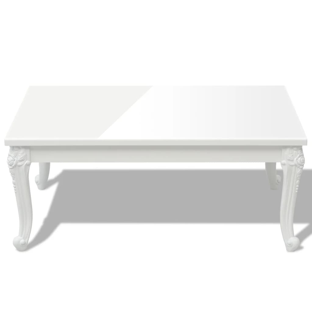 Salontafel 100 x 60 x 42 cm hoogglans wit is nu te koop bij PeponiXL, paradijselijk wonen!