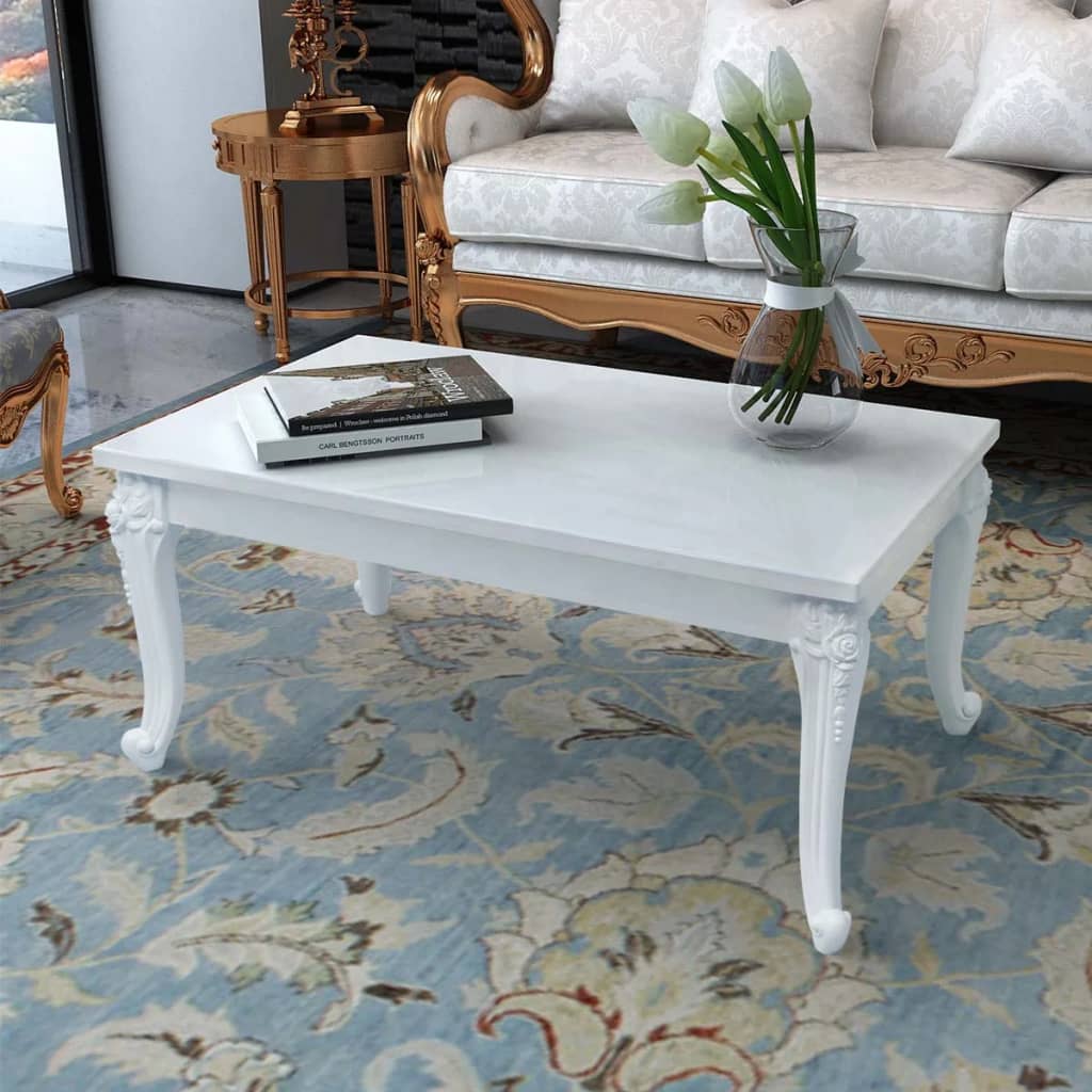 Salontafel 100 x 60 x 42 cm hoogglans wit is nu te koop bij PeponiXL, paradijselijk wonen!