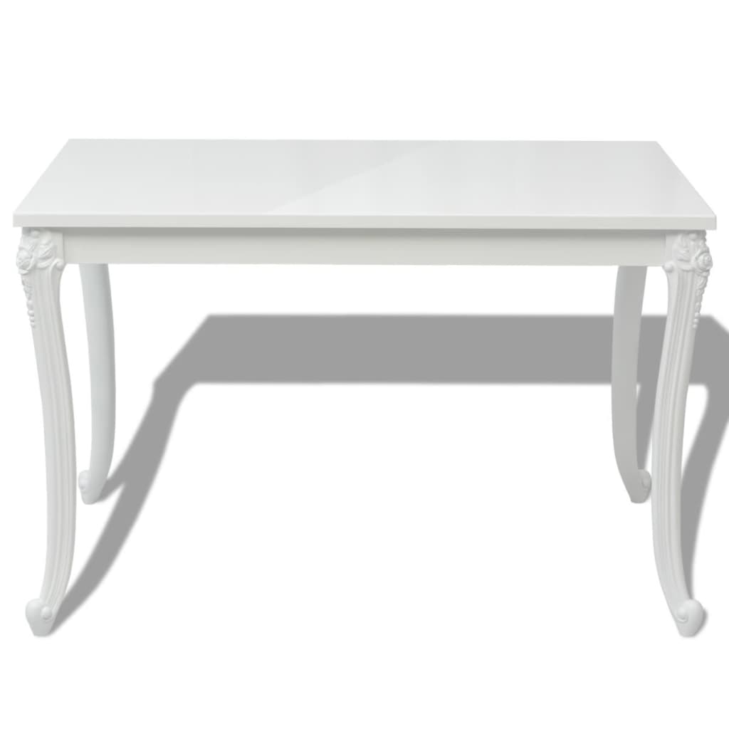 Eettafel 116x66x76 cm hoogglans wit is nu te koop bij PeponiXL, paradijselijk wonen!