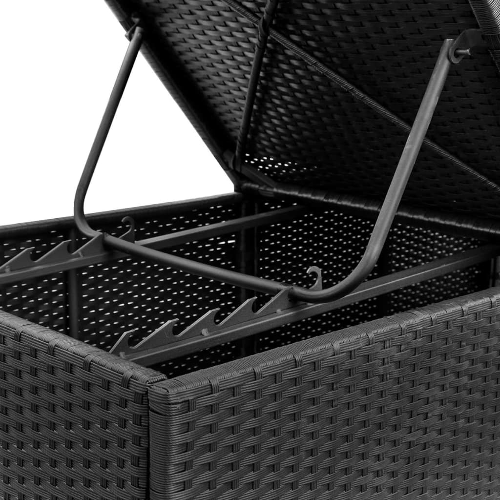 13-delige Loungeset met kussens poly rattan blauw