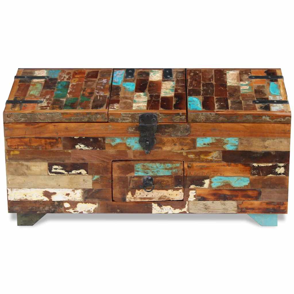 Salontafel kist 80x40x35 cm massief gerecycled hout is nu te koop bij PeponiXL, paradijselijk wonen!