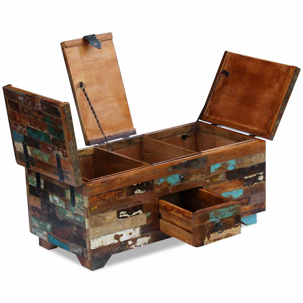 Salontafel kist 80x40x35 cm massief gerecycled hout is nu te koop bij PeponiXL, paradijselijk wonen!