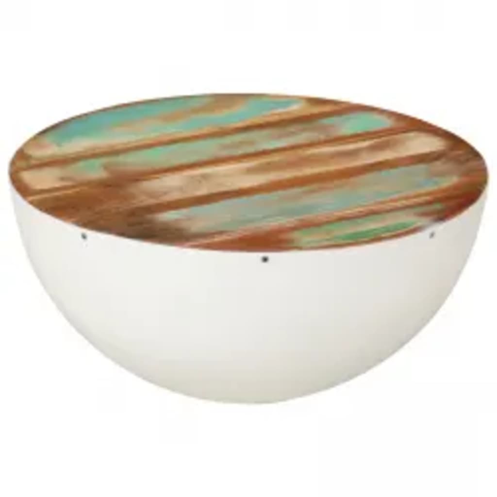 2-delige Salontafelset komvormig massief gerecycled hout is nu te koop bij PeponiXL, paradijselijk wonen!