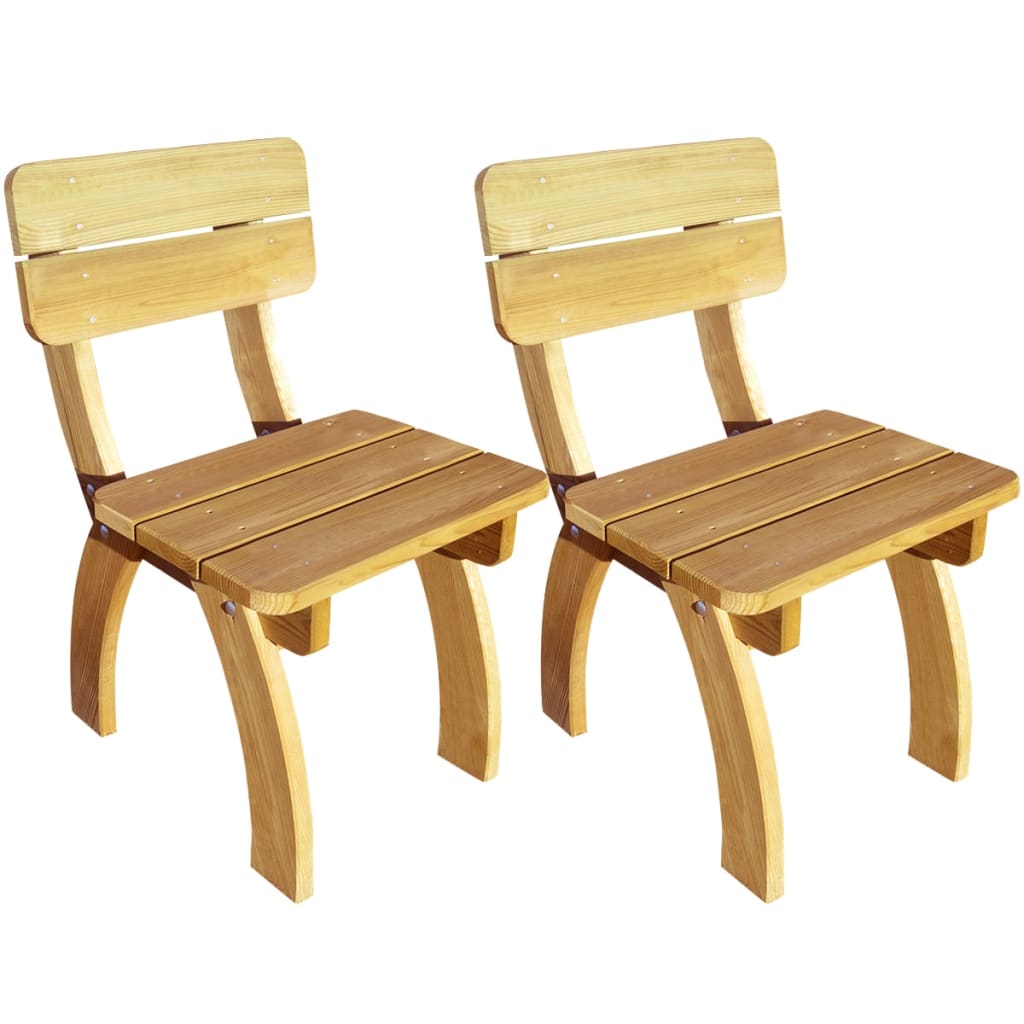 Tuinstoelen 2 st geïmpregneerd grenenhout is nu te koop bij PeponiXL, paradijselijk wonen!