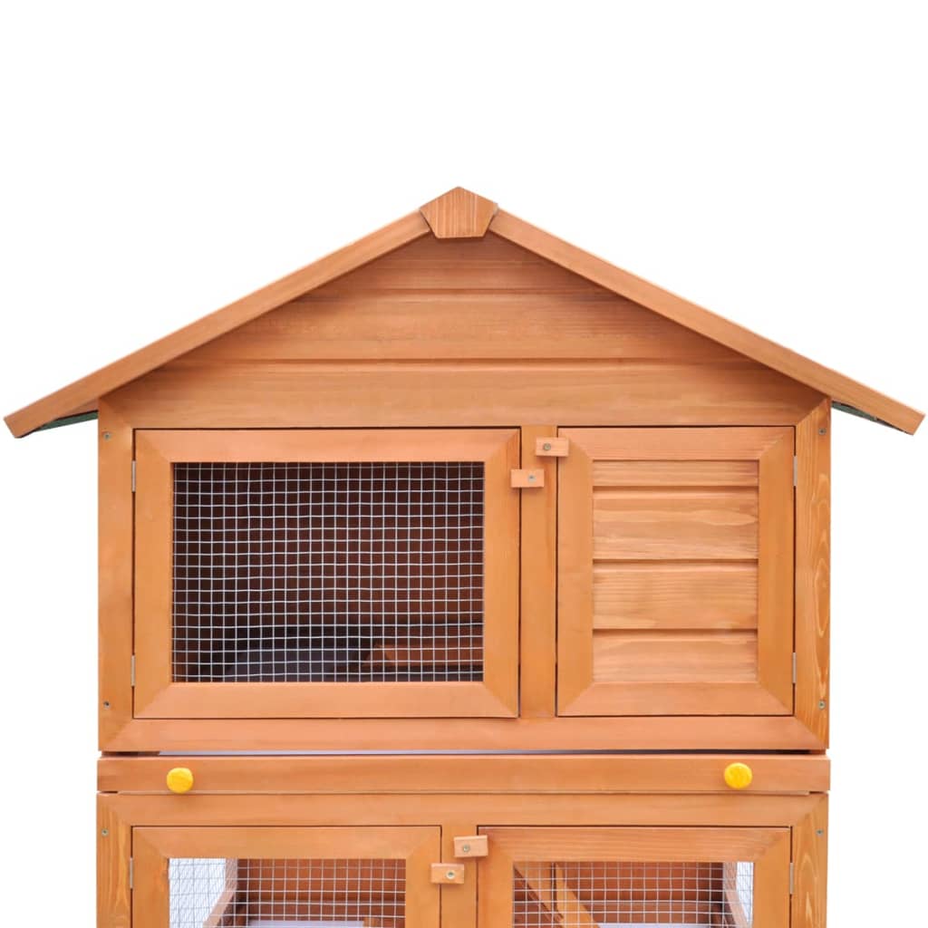 Buitenkonijnenhok Houten Kooi 3 Lagen is nu te koop bij PeponiXL, paradijselijk wonen!