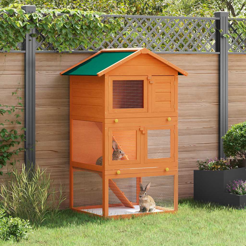 Buitenkonijnenhok Houten Kooi 3 Lagen is nu te koop bij PeponiXL, paradijselijk wonen!