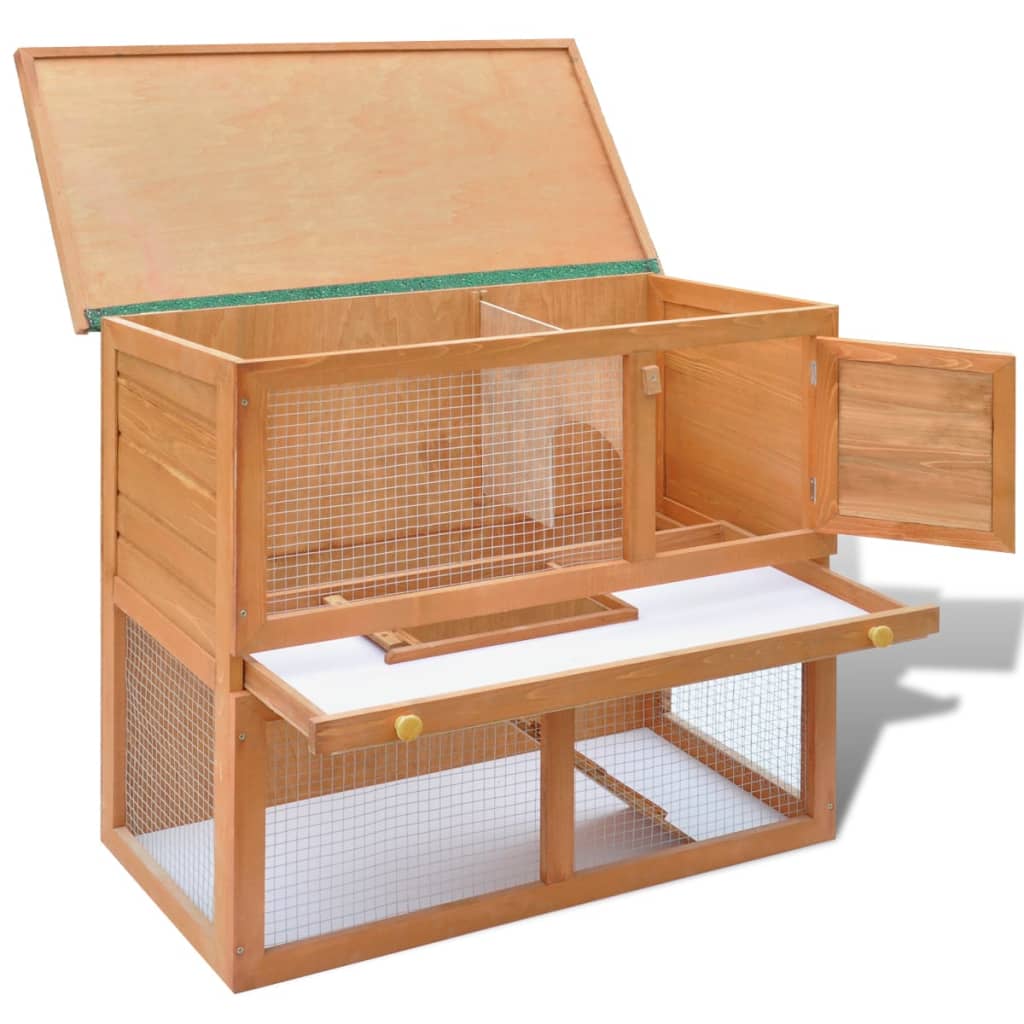 Buitenkonijnenhok voor kleine huisdieren, 1 deur, hout is nu te koop bij PeponiXL, paradijselijk wonen!