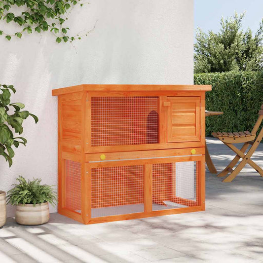 Buitenkonijnenhok voor kleine huisdieren, 1 deur, hout is nu te koop bij PeponiXL, paradijselijk wonen!