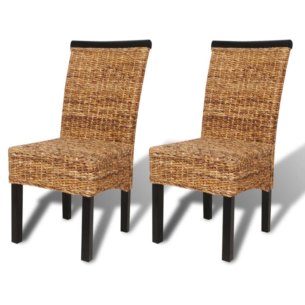 Eetkamerstoelen 2 st abaca en massief mangohout is nu te koop bij PeponiXL, paradijselijk wonen!