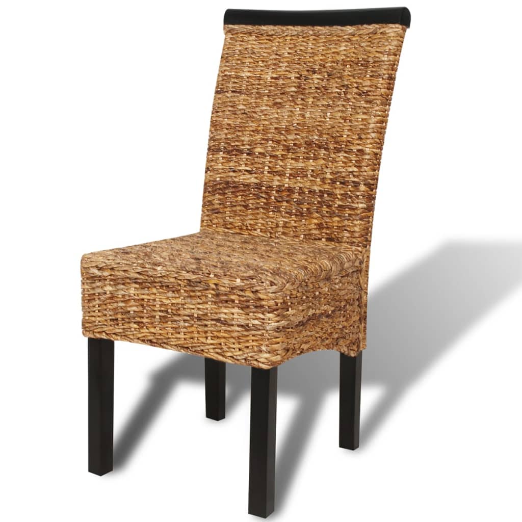 Eetkamerstoelen 2 st abaca en massief mangohout is nu te koop bij PeponiXL, paradijselijk wonen!