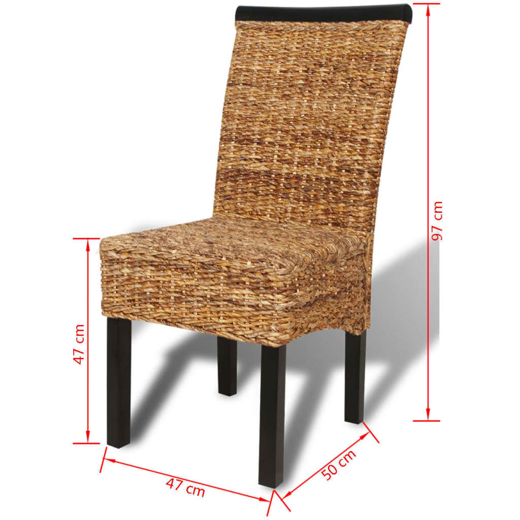 Eetkamerstoelen 2 st abaca en massief mangohout is nu te koop bij PeponiXL, paradijselijk wonen!