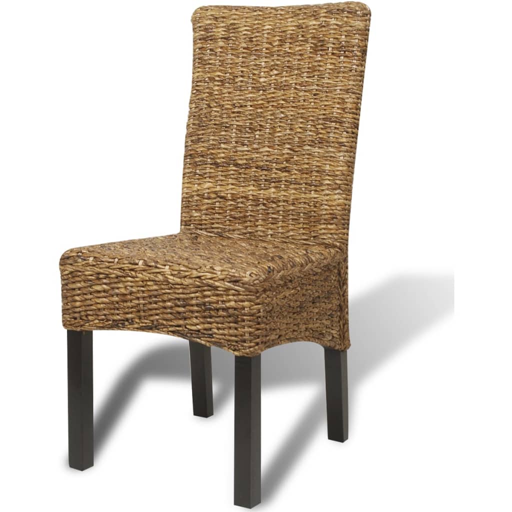 Eetkamerstoelen 2 st abaca en massief mangohout is nu te koop bij PeponiXL, paradijselijk wonen!