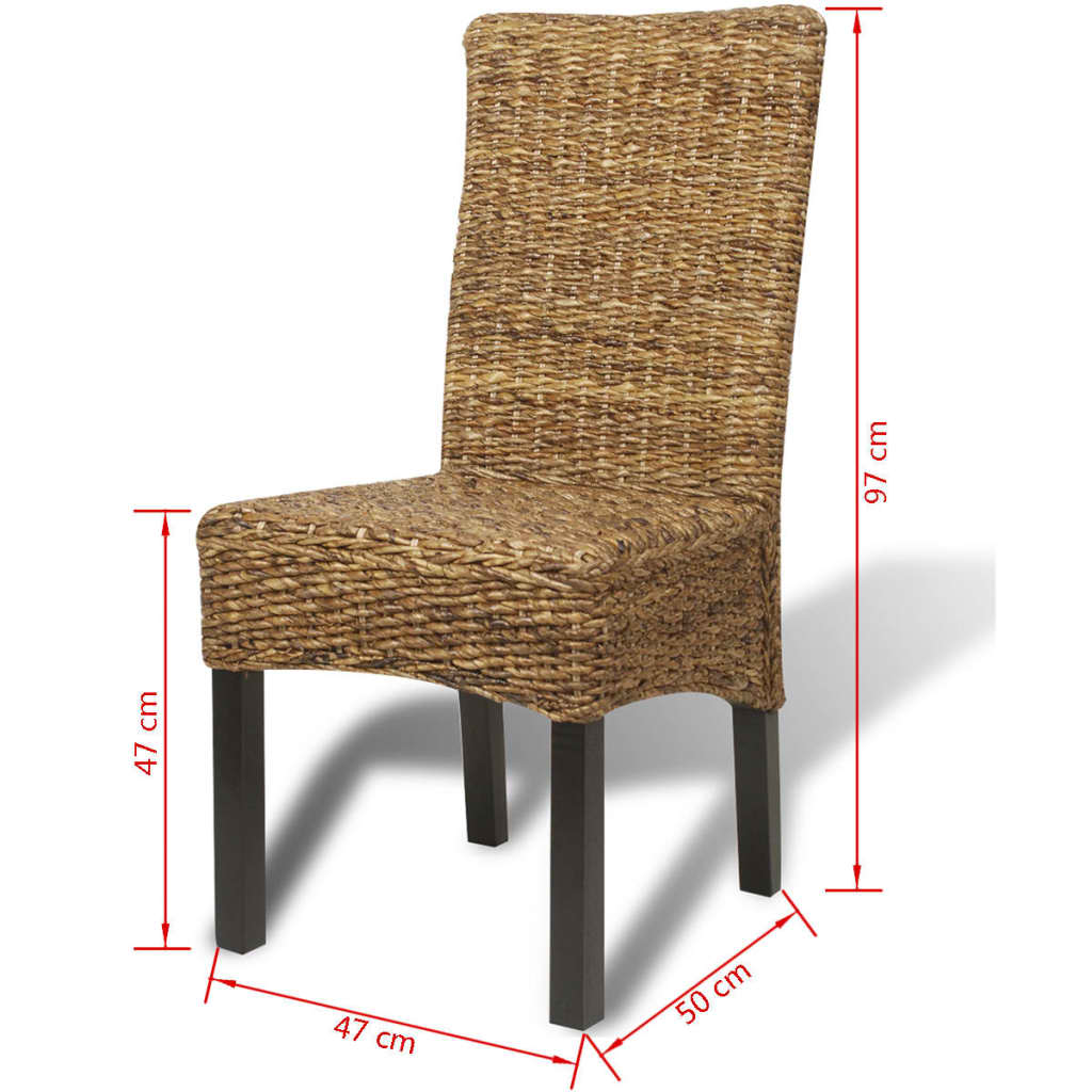 Eetkamerstoelen 2 st abaca en massief mangohout is nu te koop bij PeponiXL, paradijselijk wonen!