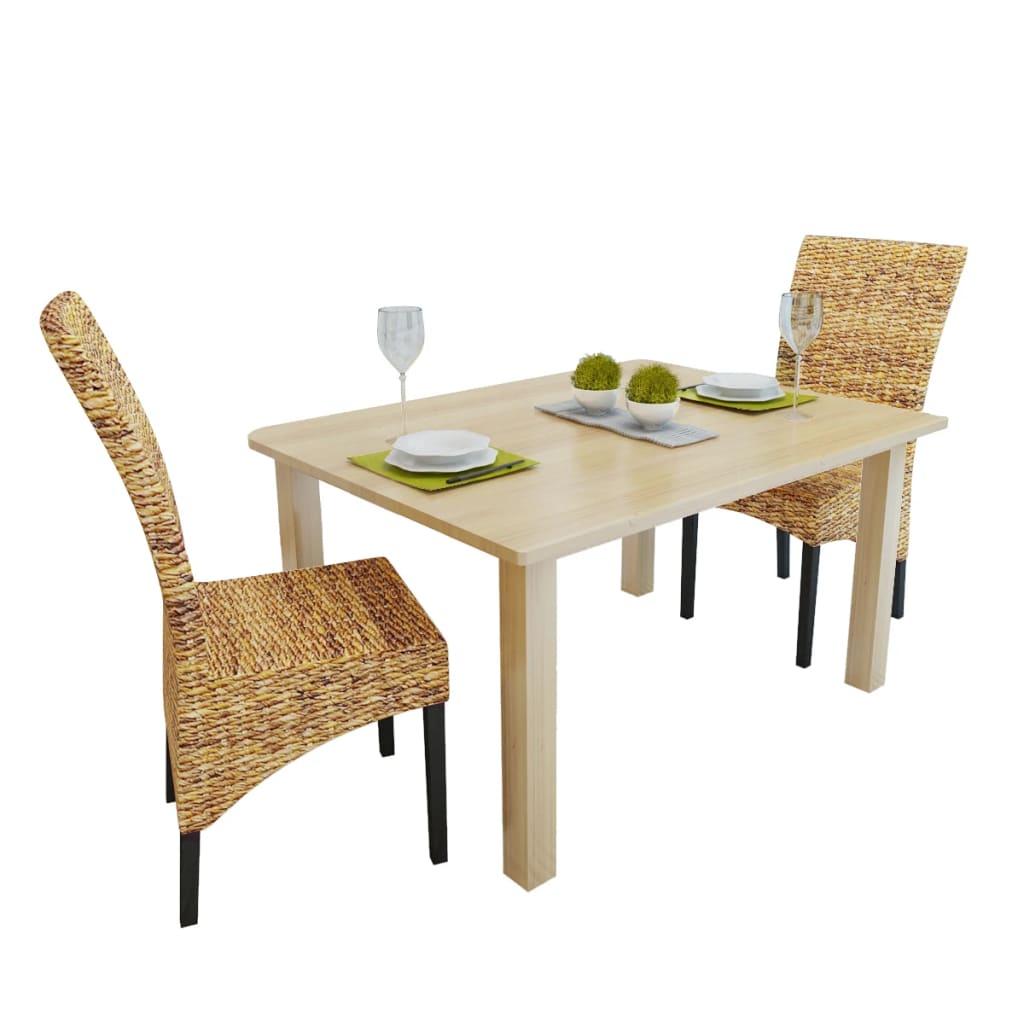 Eetkamerstoelen 2 st abaca en massief mangohout is nu te koop bij PeponiXL, paradijselijk wonen!