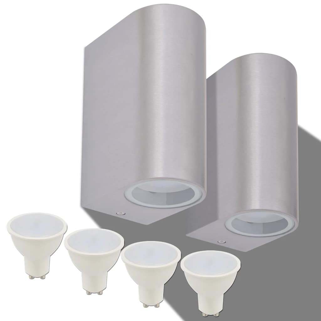 LED-wandlamp tuin op-/neerwaarts rond 2 st is nu te koop bij PeponiXL, paradijselijk wonen!