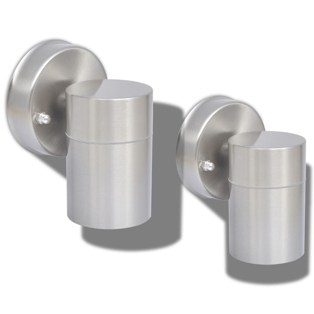 Buitenwandlampen 2 st neerwaarts roestvrij staal is nu te koop bij PeponiXL, paradijselijk wonen!