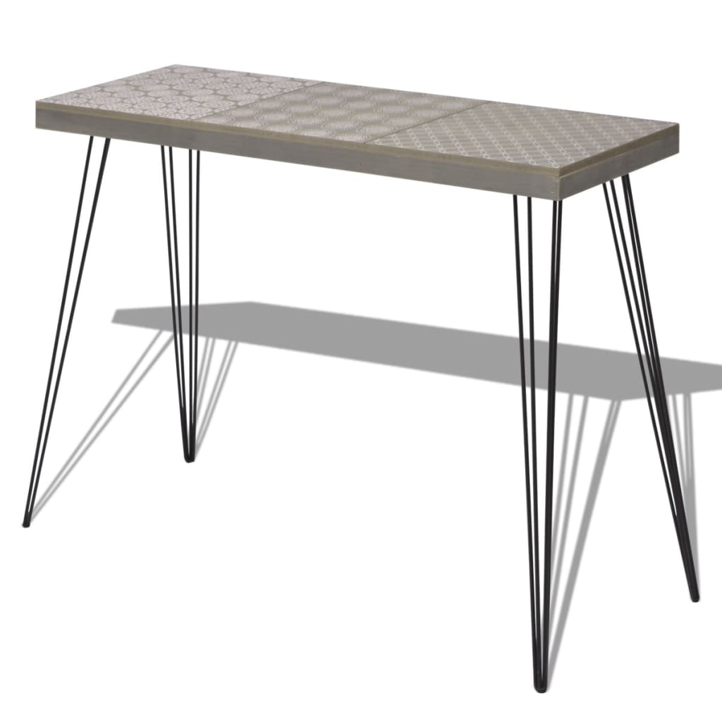 Wandtafel 90x30x71,5 cm grijs is nu te koop bij PeponiXL, paradijselijk wonen!