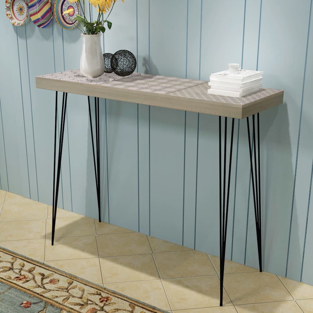 Wandtafel 90x30x71,5 cm grijs is nu te koop bij PeponiXL, paradijselijk wonen!