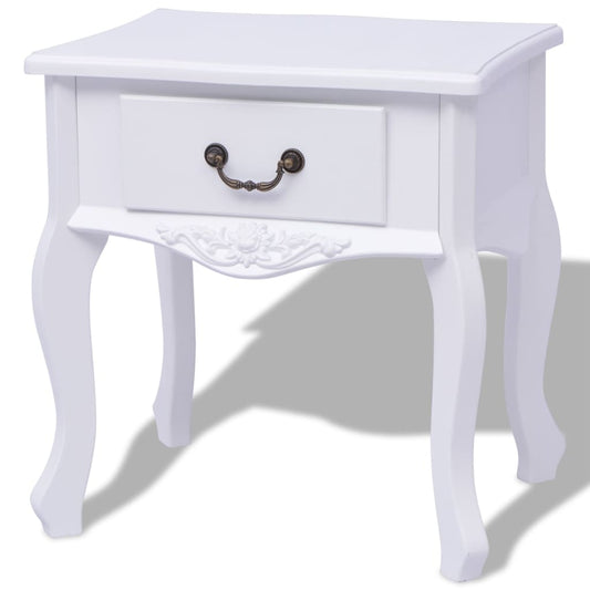 Nachtkastje MDF wit is nu te koop bij PeponiXL, paradijselijk wonen!