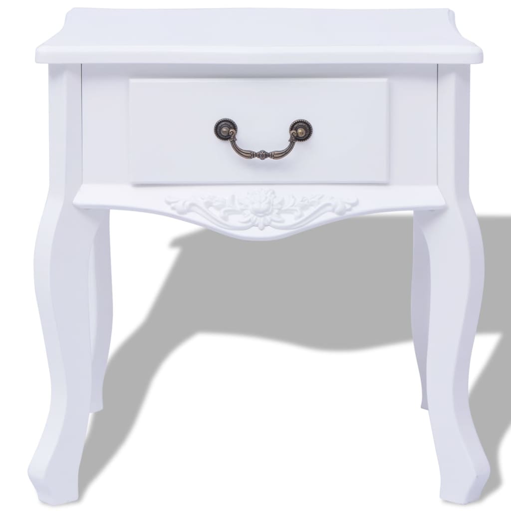 Nachtkastje MDF wit is nu te koop bij PeponiXL, paradijselijk wonen!