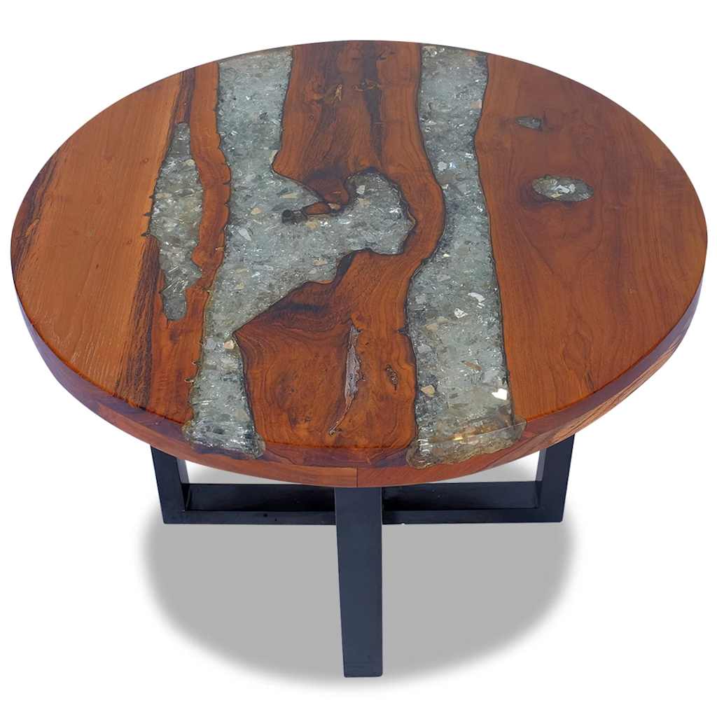 Salontafel massief teakhout hars 60 cm is nu te koop bij PeponiXL, paradijselijk wonen!