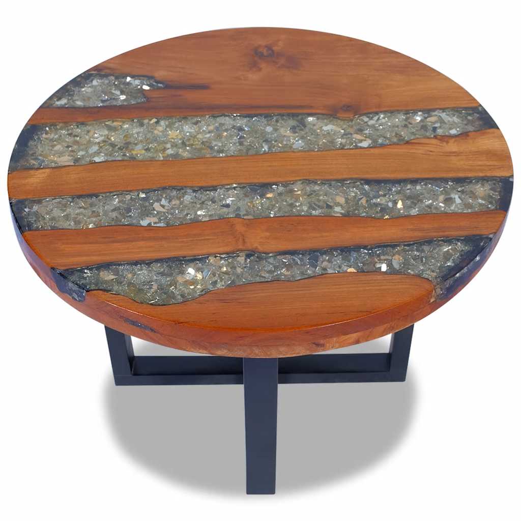 Salontafel massief teakhout hars 60 cm is nu te koop bij PeponiXL, paradijselijk wonen!
