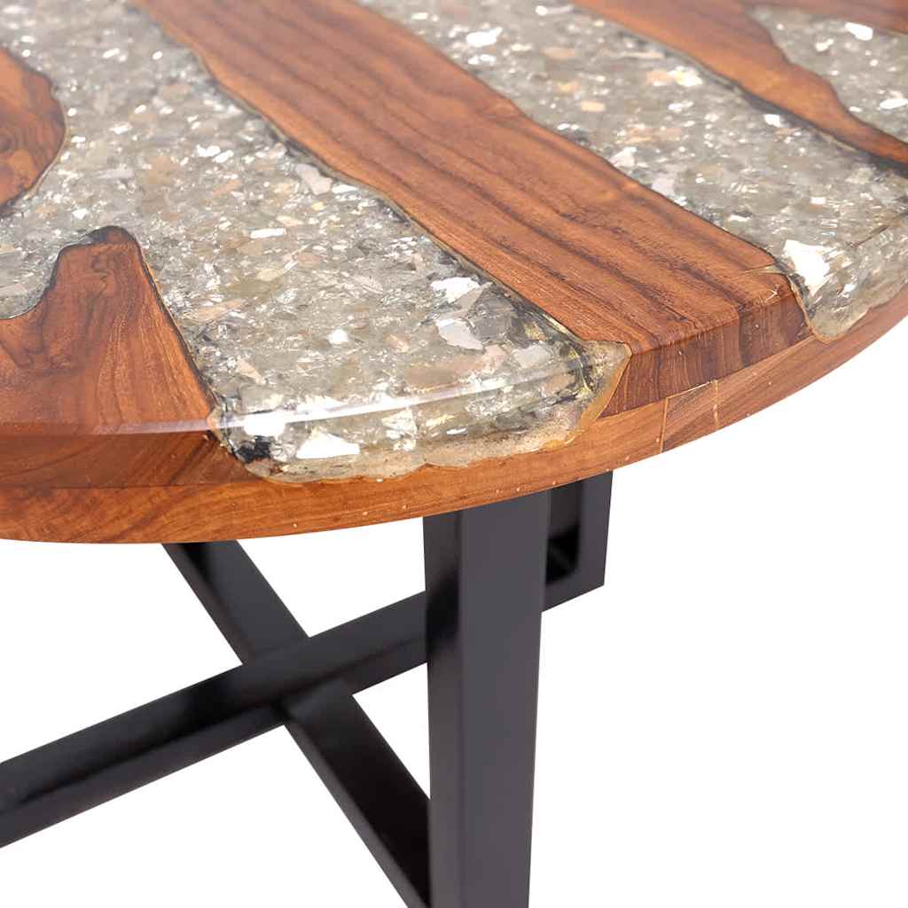 Salontafel massief teakhout hars 60 cm is nu te koop bij PeponiXL, paradijselijk wonen!