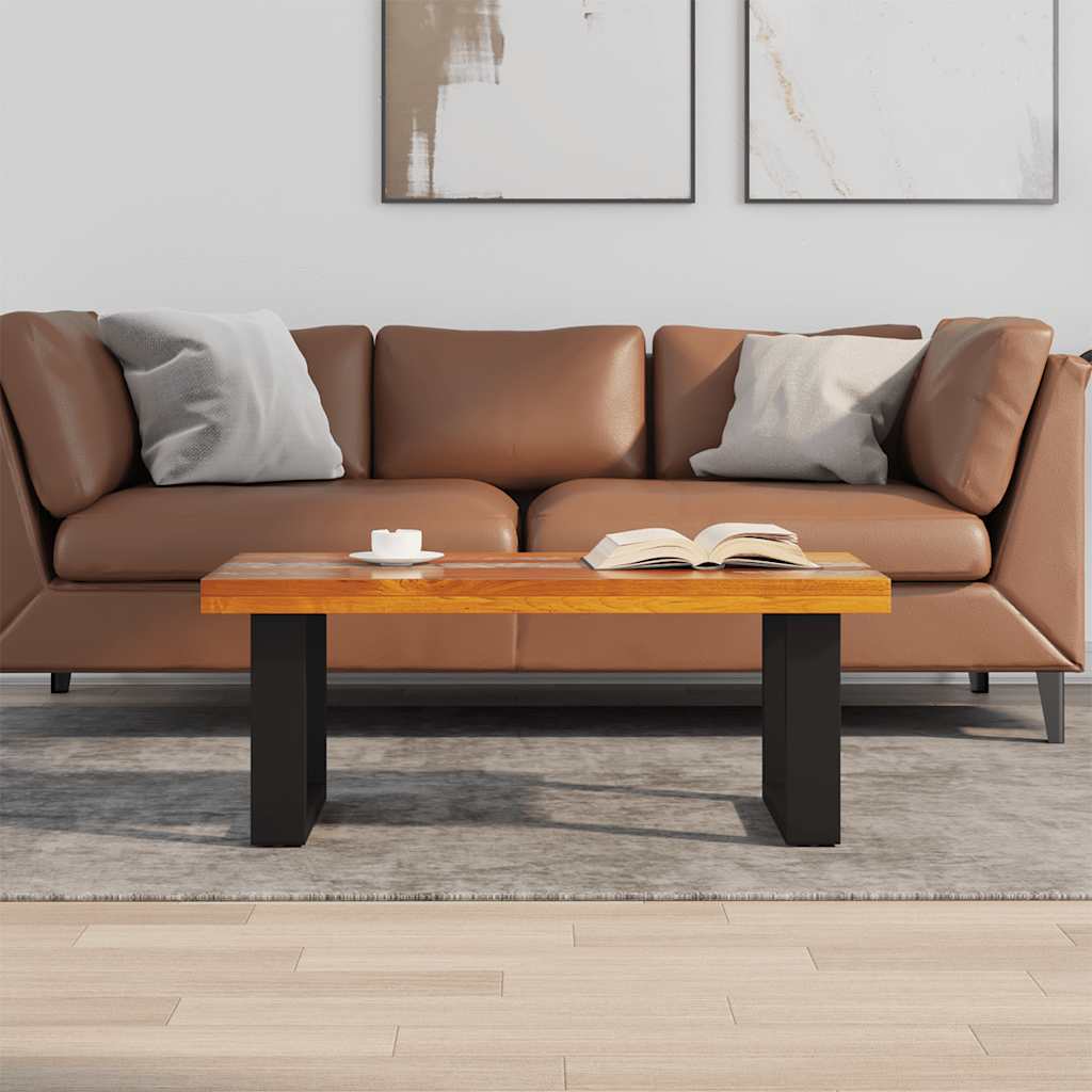 Salontafel massief teakhout hars 100x50 cm is nu te koop bij PeponiXL, paradijselijk wonen!