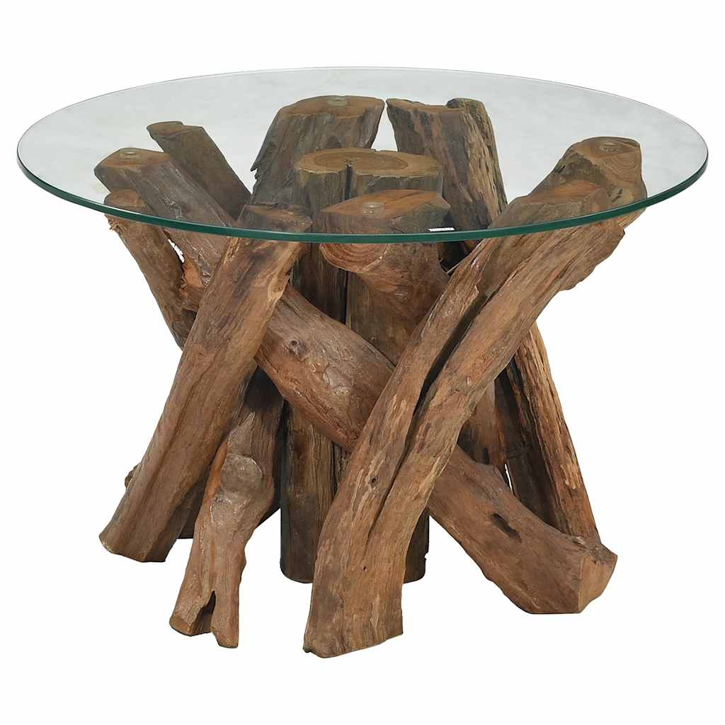 Salontafel 60 cm massief teak drijfhout is nu te koop bij PeponiXL, paradijselijk wonen!