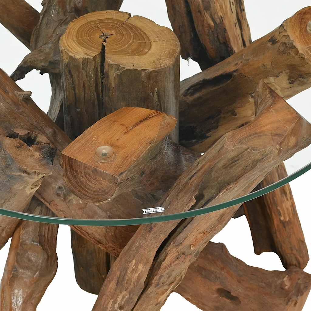 Salontafel 60 cm massief teak drijfhout is nu te koop bij PeponiXL, paradijselijk wonen!