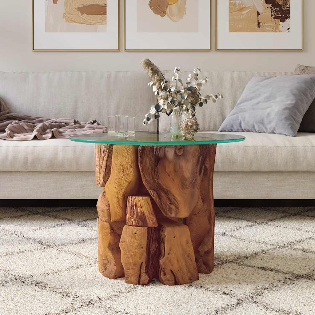 Salontafel 60 cm massief teak drijfhout is nu te koop bij PeponiXL, paradijselijk wonen!