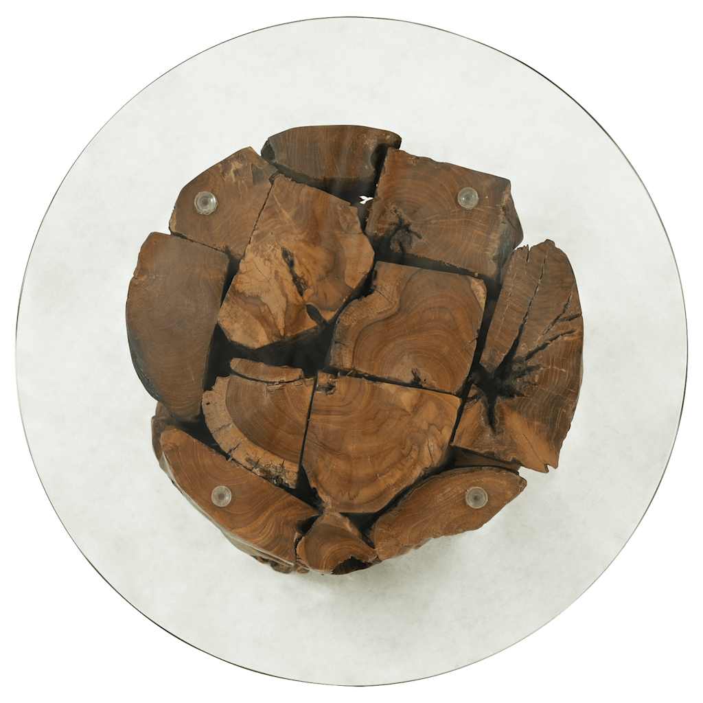 Salontafel 60 cm massief teak drijfhout is nu te koop bij PeponiXL, paradijselijk wonen!