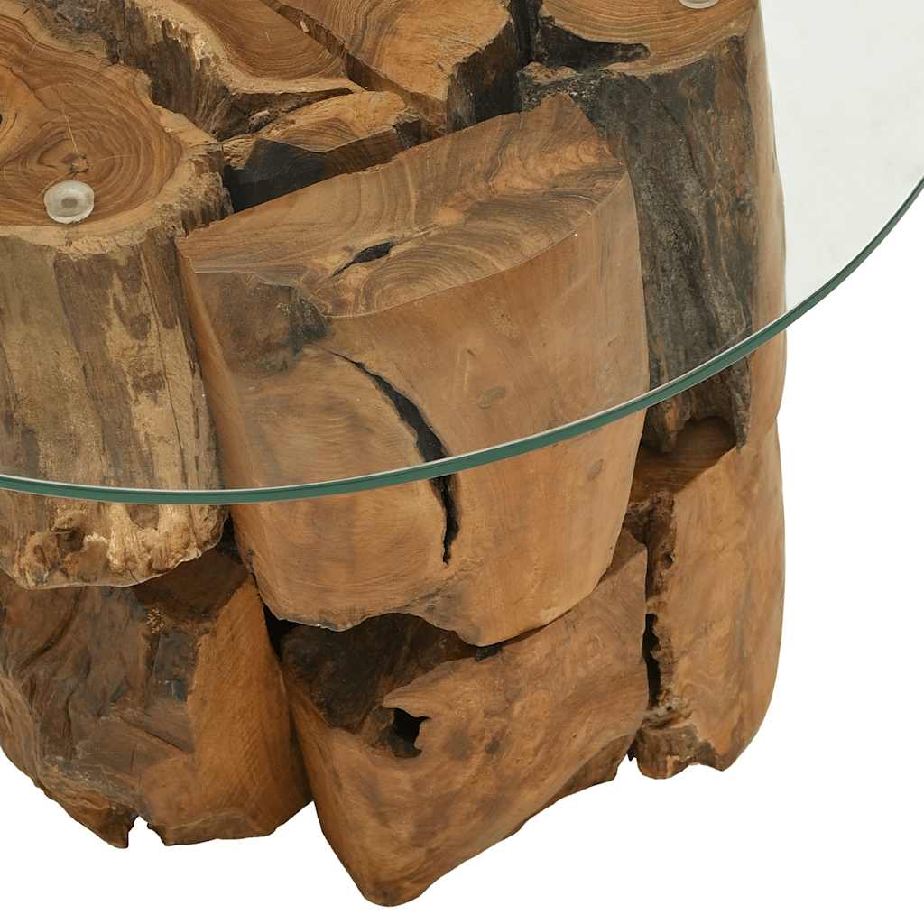 Salontafel 60 cm massief teak drijfhout is nu te koop bij PeponiXL, paradijselijk wonen!