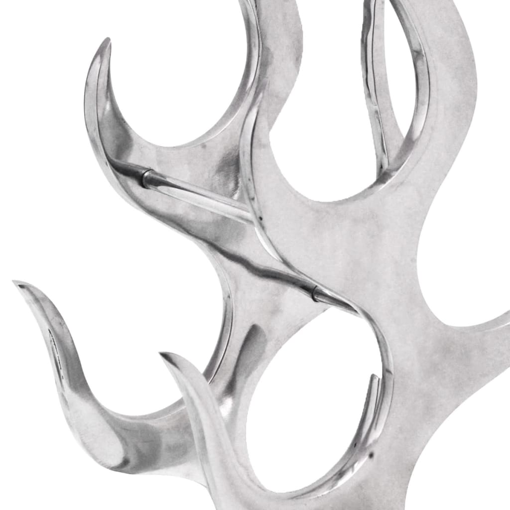 Wijnrek vlammenvorm 9 flessen zilver aluminium is nu te koop bij PeponiXL, paradijselijk wonen!