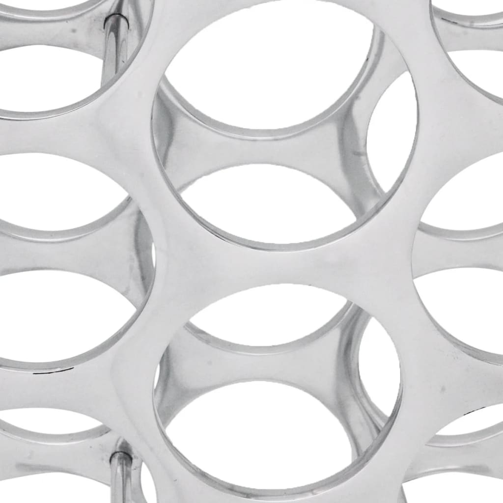 Wijnrek 27 flessen zilverkleurig aluminium is nu te koop bij PeponiXL, paradijselijk wonen!