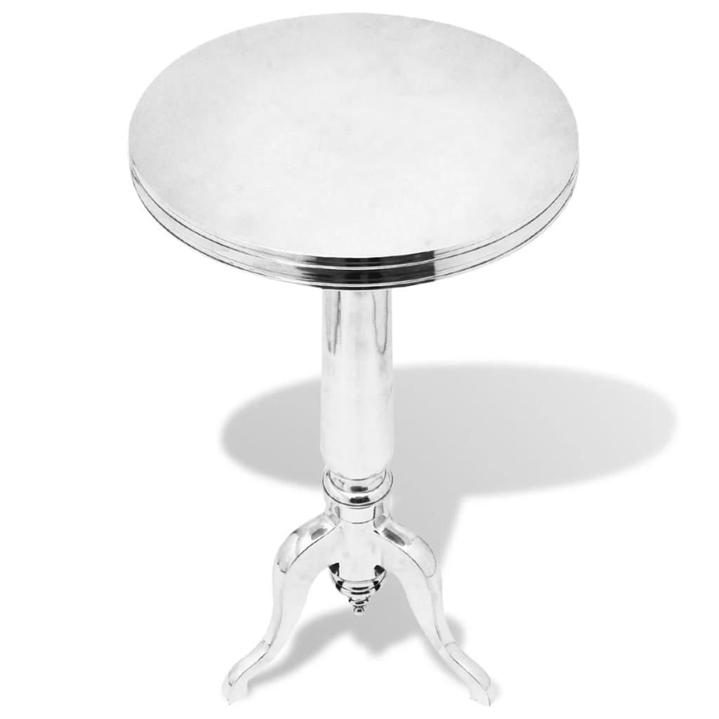 Bijzettafel rond aluminium zilver is nu te koop bij PeponiXL, paradijselijk wonen!
