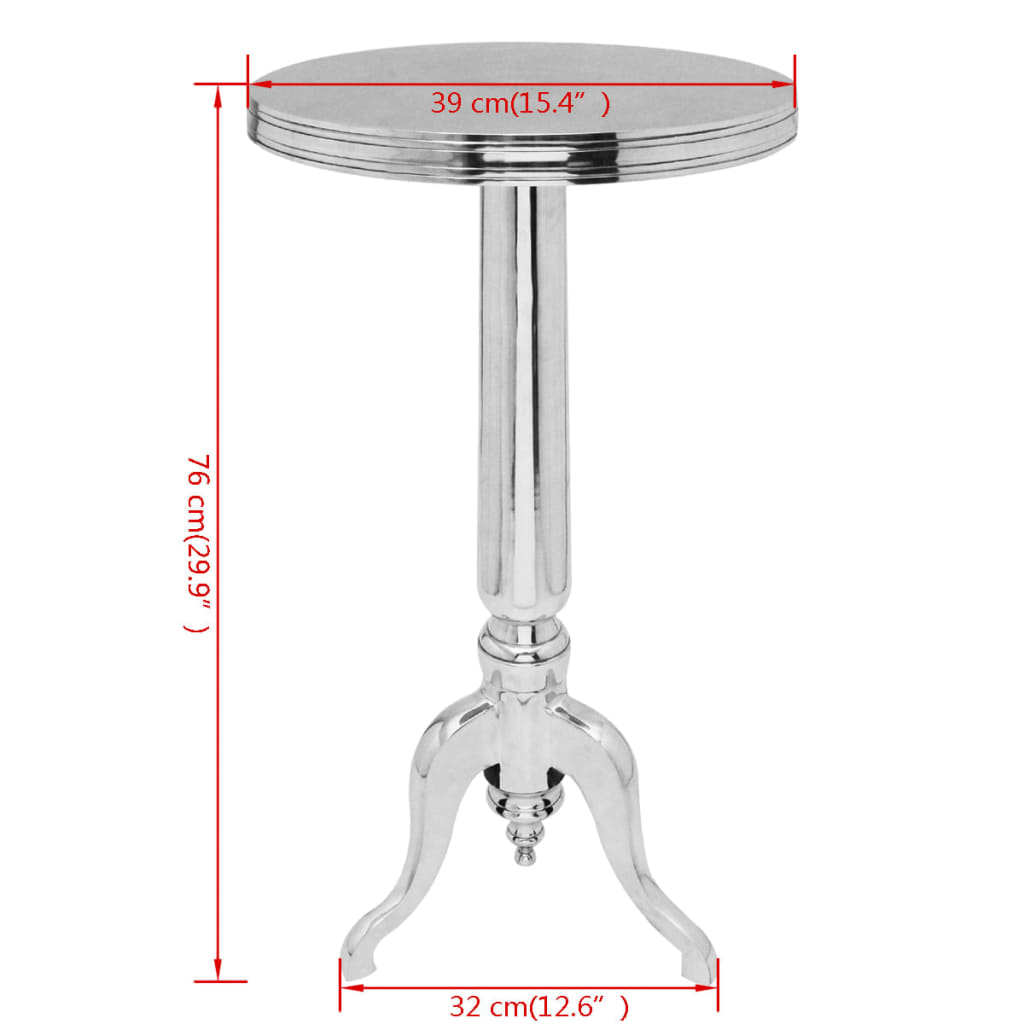 Bijzettafel rond aluminium zilver is nu te koop bij PeponiXL, paradijselijk wonen!