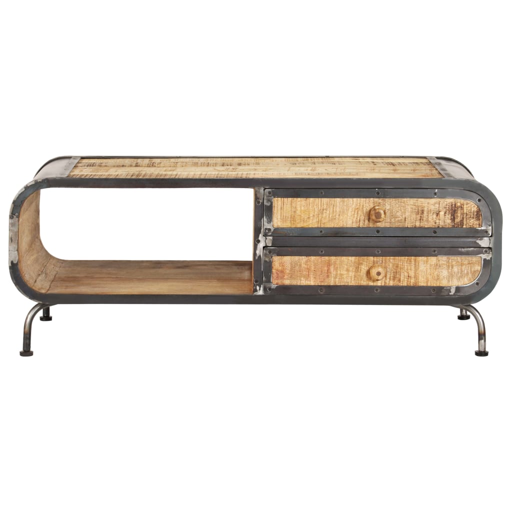 Salontafel 100x50x35 cm massief mangohout is nu te koop bij PeponiXL, paradijselijk wonen!
