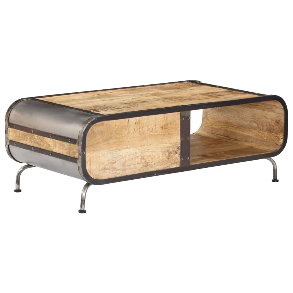Salontafel 100x50x35 cm massief mangohout is nu te koop bij PeponiXL, paradijselijk wonen!
