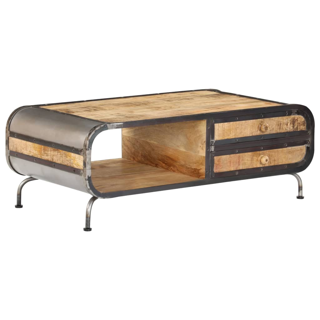 Salontafel 100x50x35 cm massief mangohout is nu te koop bij PeponiXL, paradijselijk wonen!