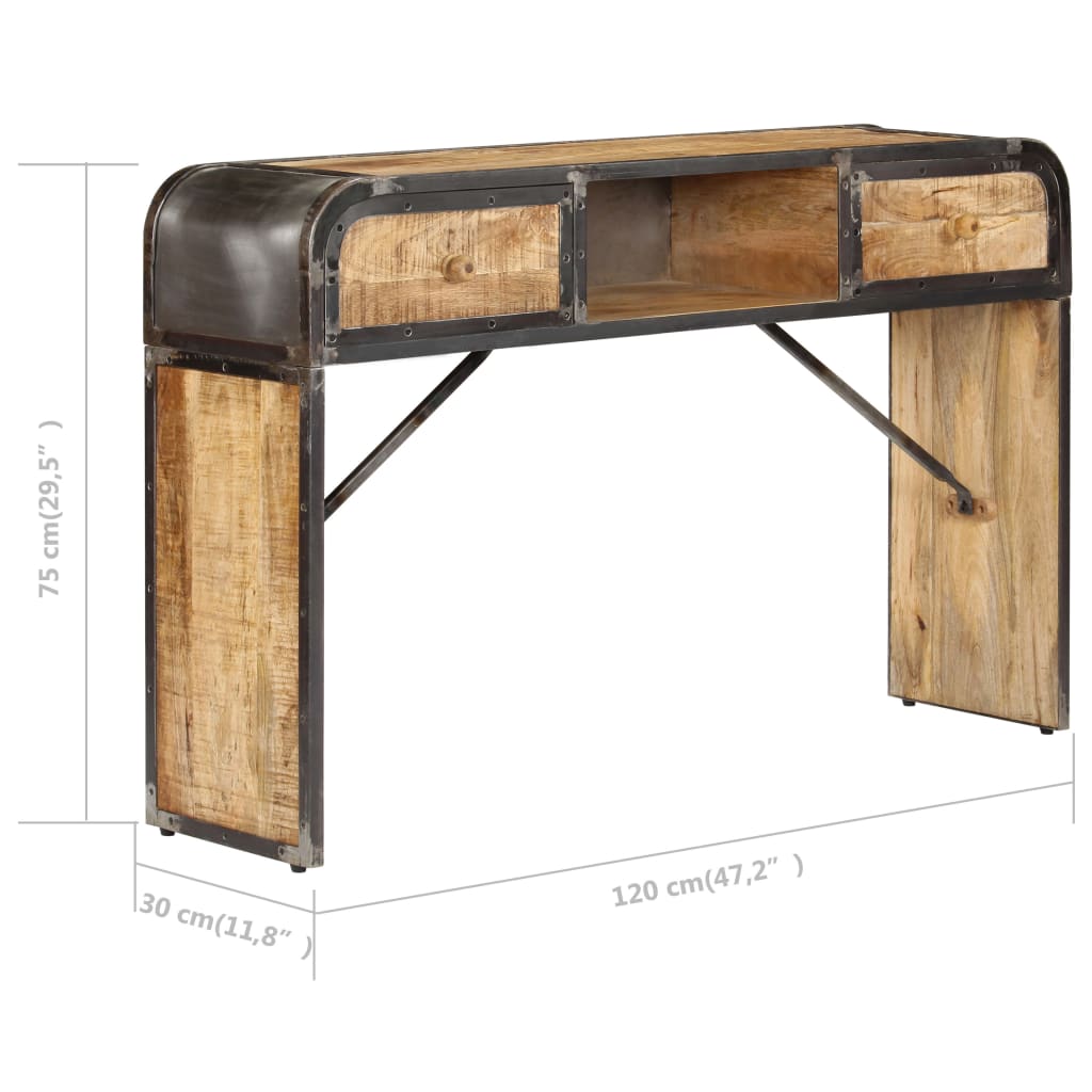 Dressoir 120x30x75 cm massief mangohout is nu te koop bij PeponiXL, paradijselijk wonen!