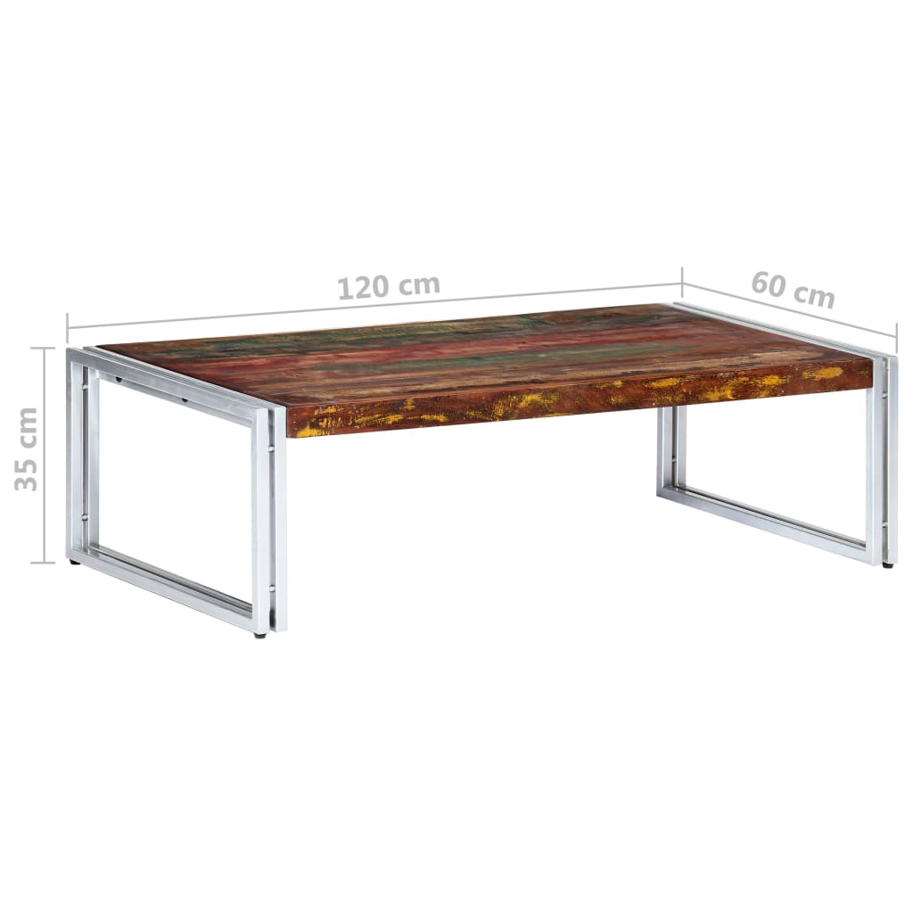 Salontafel 120x60x35 cm massief gerecycled hout is nu te koop bij PeponiXL, paradijselijk wonen!